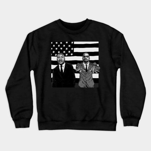 Martin / Malcolm Crewneck Sweatshirt by Peter Katsanis Art